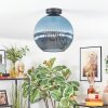 Koyoto Plafonnier, Boule lumineuse 30 cm Bleu, 1 lumière