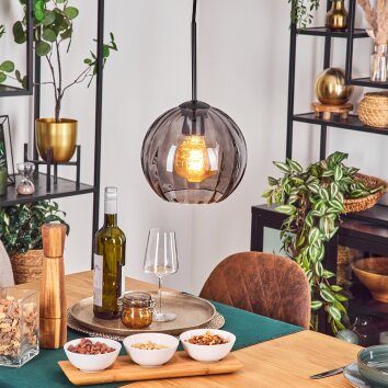 Koyoto Suspension, Boule lumineuse, Suspension Fumé, 1 lumière