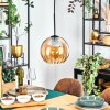 Koyoto Suspension, Boule lumineuse, Suspension 20 cm Ambre, 1 lumière