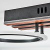 Galen Plafonnier LED Couleur bois, Noir, 1 lumière