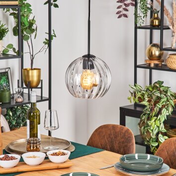 Koyoto Suspension, Boule lumineuse, Suspension 20 cm Clair, 1 lumière