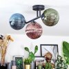 Chehalis Plafonnier, Boule lumineuse Bleu, Vert, Cuivré, 3 lumières