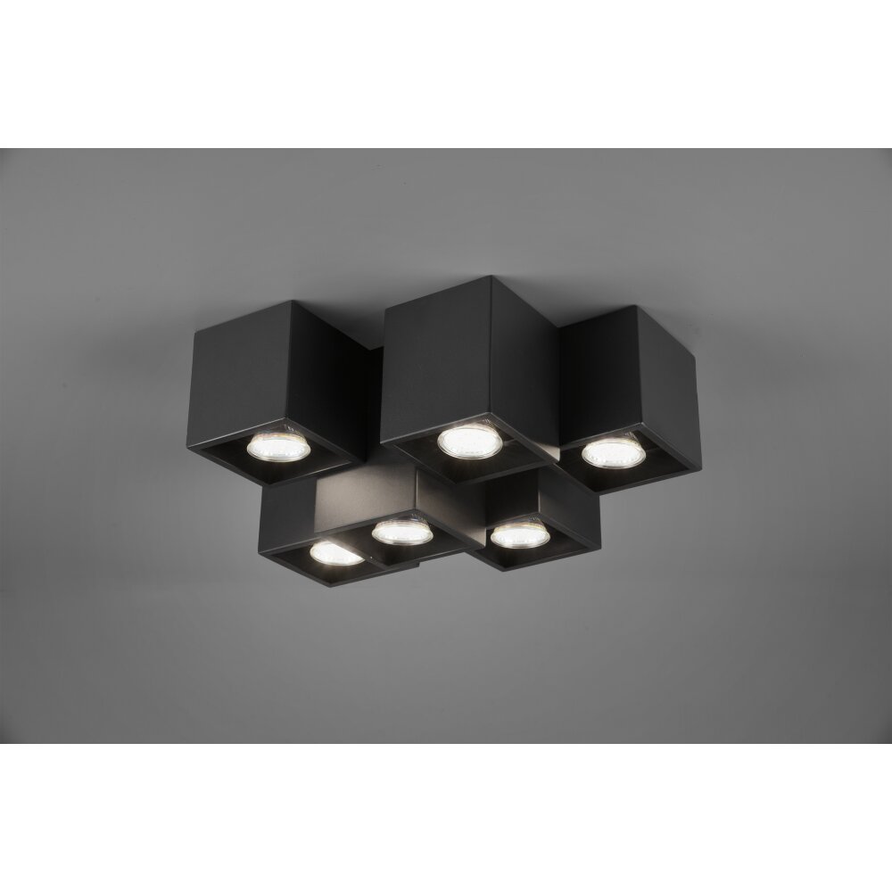 Plafonnier Trio Fernando Noir, 6 lumières main product photo