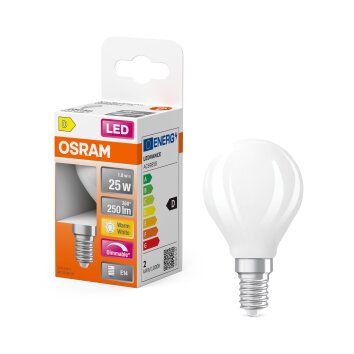 Luminaires Osram E14 LED 2.5 Watt blanc chaud dimmable 250 Lumen