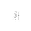 Luminaires Osram E14 LED 2.5 Watt blanc chaud 250 Lumen