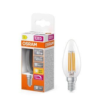 Luminaires Osram E14 LED 5 Watt blanc chaud dimmable 470 Lumen