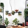 Gastor Suspension, Boule lumineuse, Suspension Bleu, Vert, Clair, Cuivré, 8 lumières
