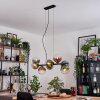 Gastor Suspension, Boule lumineuse, Suspension Bleu, Vert, Clair, Cuivré, 8 lumières