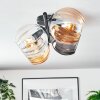 Koyoto Plafonnier, Boule lumineuse Ambre, Clair, Fumé, 4 lumières