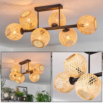 Basto Plafonnier, Boule lumineuse Écru, 6 lumières