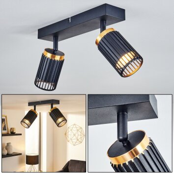 Fenik Plafonnier Noir, 2 lumières