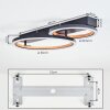 Galor Plafonnier LED Couleur bois, Noir, 1 lumière
