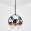 Ripoll Suspension, Boule lumineuse, Suspension Chrome, Clair, Fumé, 1 lumière