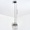 Ripoll Suspension, Boule lumineuse, Suspension Clair, Fumé, 1 lumière