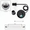 Ripoll Suspension, Boule lumineuse, Suspension Clair, Fumé, 1 lumière