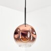 Ripoll Suspension, Boule lumineuse, Suspension Clair, Cuivré, 1 lumière