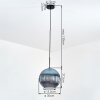 Koyoto Suspension, Boule lumineuse, Suspension Bleu, 1 lumière