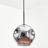 Ripoll Suspension, Boule lumineuse, Suspension Chrome, Fumé, 1 lumière