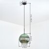 Koyoto Suspension, Boule lumineuse, Suspension Vert, 1 lumière