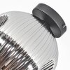 Ripoll Plafonnier, Boule lumineuse Chrome, Fumé, 1 lumière