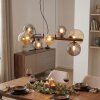 Chehalis Suspension, Boule lumineuse, Suspension Ambre, Fumé, 8 lumières