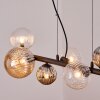 Chehalis Suspension, Boule lumineuse, Suspension Ambre, Clair, Fumé, 8 lumières