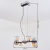 Chehalis Suspension, Boule lumineuse, Suspension Ambre, Fumé, 8 lumières