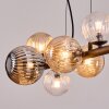 Chehalis Suspension, Boule lumineuse, Suspension Ambre, Clair, Fumé, 8 lumières
