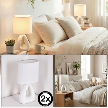 Garin Lampe à poser Blanc, 1 lumière