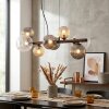 Chehalis Suspension, Boule lumineuse, Suspension Ambre, Clair, Fumé, 8 lumières