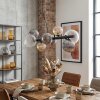 Chehalis Suspension, Boule lumineuse, Suspension Ambre, Clair, Fumé, 8 lumières