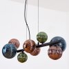 Chehalis Suspension, Boule lumineuse, Suspension Bleu, Vert, Cuivré, 8 lumières
