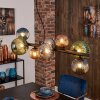 Chehalis Suspension, Boule lumineuse, Suspension Bleu, Vert, Cuivré, Fumé, 8 lumières