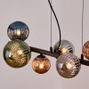 Chehalis Suspension, Boule lumineuse, Suspension Bleu, Vert, Cuivré, Fumé, 8 lumières