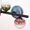 Chehalis Suspension, Boule lumineuse, Suspension Bleu, Vert, Clair, Cuivré, 8 lumières