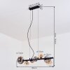 Chehalis Suspension, Boule lumineuse, Suspension Ambre, Clair, Fumé, 8 lumières