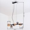 Chehalis Suspension, Boule lumineuse, Suspension Ambre, Clair, Fumé, 8 lumières
