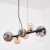 Chehalis Suspension, Boule lumineuse, Suspension Ambre, Clair, Fumé, 8 lumières