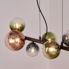 Chehalis Suspension, Boule lumineuse, Suspension Bleu, Vert, Clair, Cuivré, 8 lumières