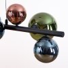 Chehalis Suspension, Boule lumineuse, Suspension Bleu, Vert, Cuivré, 8 lumières