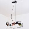 Chehalis Suspension, Boule lumineuse, Suspension Bleu, Chrome, Vert, Clair, Cuivré, Fumé, 8 lumières