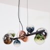 Chehalis Suspension, Boule lumineuse, Suspension Bleu, Chrome, Vert, Clair, Cuivré, Fumé, 8 lumières