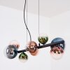 Chehalis Suspension, Boule lumineuse, Suspension Bleu, Vert, Clair, Cuivré, 8 lumières