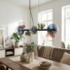 Chehalis Suspension, Boule lumineuse, Suspension Bleu, Vert, Clair, Cuivré, 8 lumières