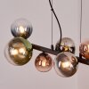 Chehalis Suspension, Boule lumineuse, Suspension Bleu, Chrome, Vert, Clair, Cuivré, Fumé, 8 lumières