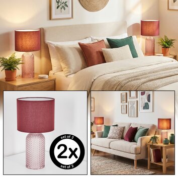 Fonil Lampe à poser Rose, Transparent, 1 lumière