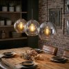 Koyoto Suspension, Boule lumineuse, Suspension Ambre, Clair, Fumé, 3 lumières