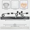 Koyoto Suspension, Boule lumineuse, Suspension Ambre, Clair, Fumé, 3 lumières