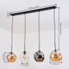 Ripoll Suspension, Boule lumineuse, Suspension Ambre, Clair, Fumé, 4 lumières