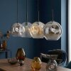 Ripoll Suspension, Boule lumineuse, Suspension Ambre, Clair, Fumé, 4 lumières
